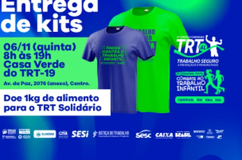 Cerca de 1700 atletas de vários estados do país participarão da 9ª Corrida TRT/AL Trabalho Seguro