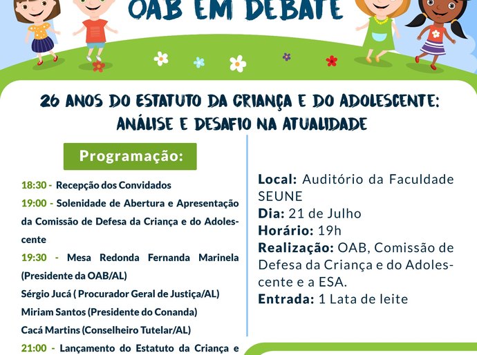 OAB/AL promove debate sobre os desafios no cumprimento da lei do ECA