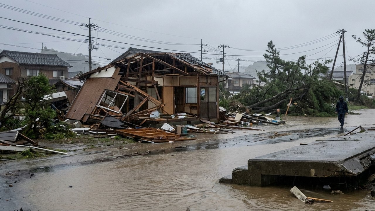 Pelo menos 3 pessoas morrem devido a um tufão no Japão