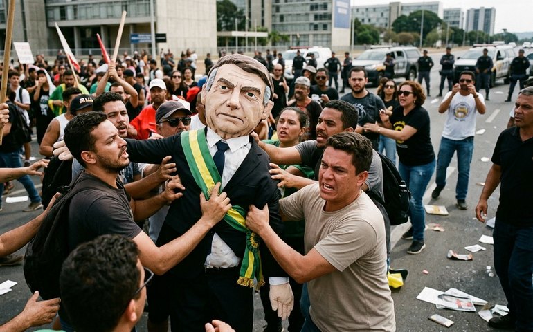 Boneco de Bolsonaro e gritos de 'sem anistia' provocam confusão em atos no DF e em SP