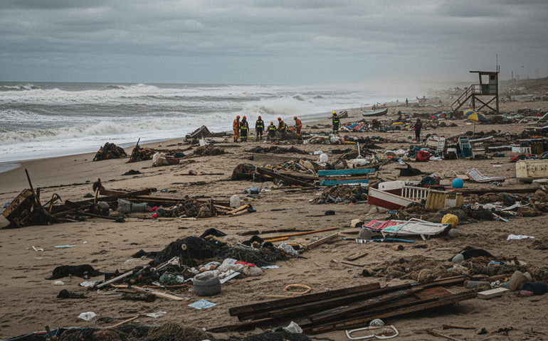 'Tsunami meteorológico' deixa um morto e dezenas de feridos no litoral da Argentina