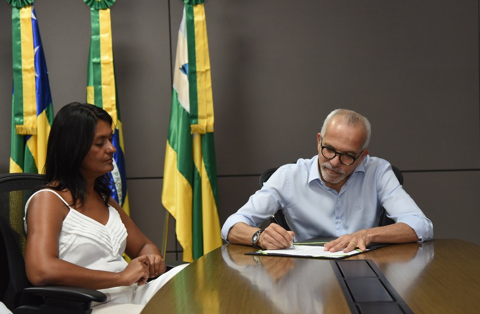 Transmissão de cargo Eliane para Edvaldo / Foto: Ana Lícia Menezes/PMA