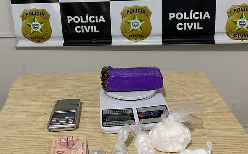 Suspeito de tráfico tenta fugir, mas é alcançado e preso com drogas, em Rio Largo