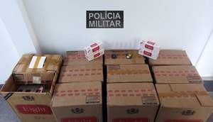 Mais de 100 mil cigarros clandestinos são apreendidos em Lagarto / Foto: Foto: Polícia Militar/SE
