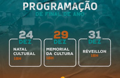 Secult divulga programação on-line para festas de fim de ano, confira a programação de lives 