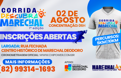 Centro Histórico será palco da 1ª edição da Corrida Descubra Marechal