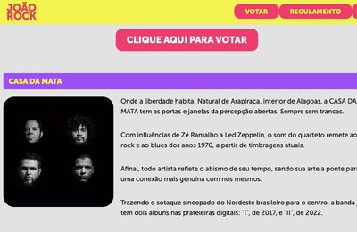 Banda Casa da Mata participa de seletiva para festival João Rock 2023; vote