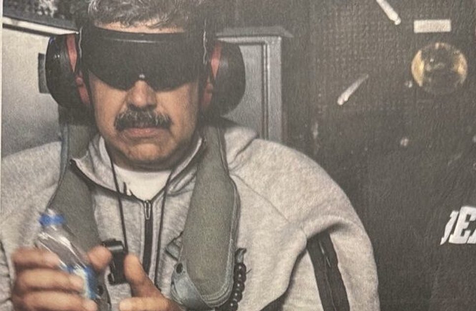 Suposta foto de Maduro, presidente da Venezuela, detido em navio Norte-Americano  (Crédito: @realdonaldtrump) / Foto: Suposta foto de Maduro, presidente da Venezuela, detido em navio Norte-Americano  (Crédito: @realdonaldtrump)