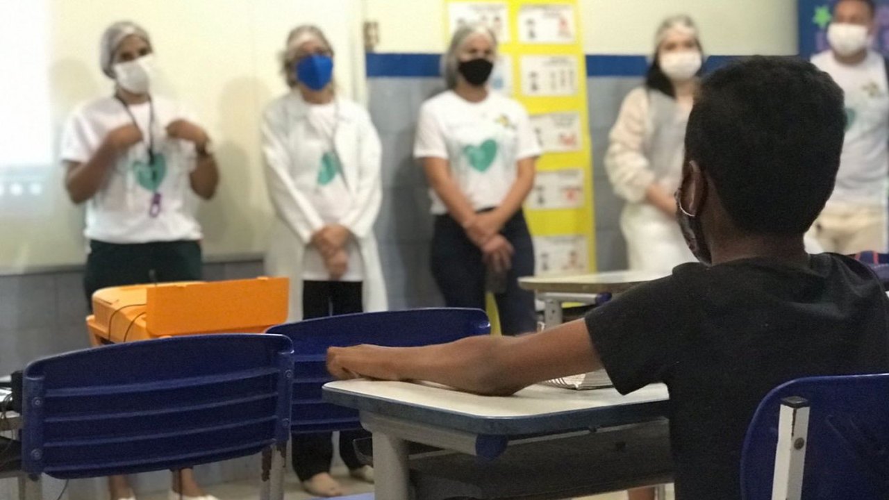 Com retomada das aulas presenciais, programa Saúde na Escola desenvolve atividades em Branquinha