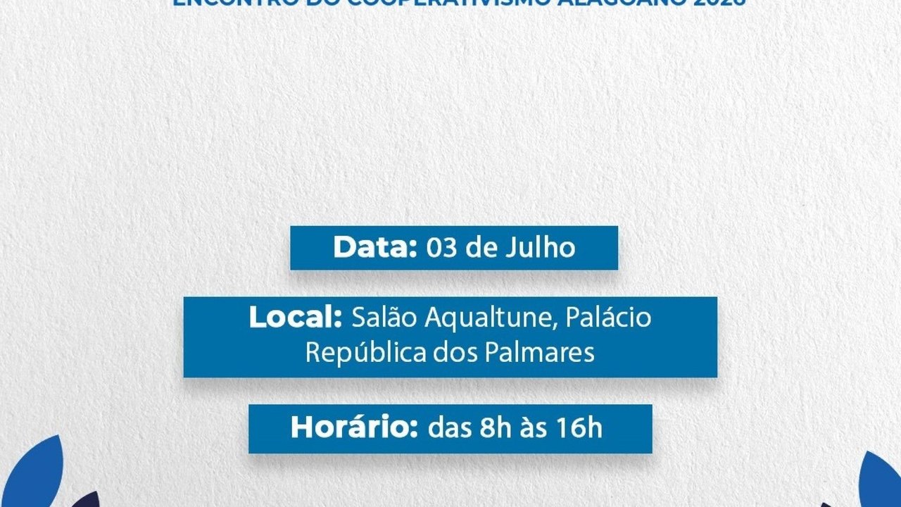 Alagoas promove Encontro do Cooperativismo 2026 para fortalecer o setor no Estado
