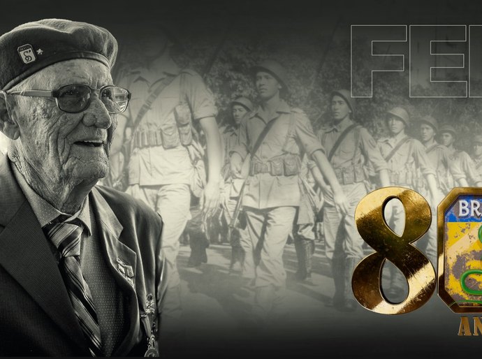 59º BI Mtz comemora 80 anos da vitória da FEB na 2ª Guerra Mundial com apresentação da Banda de Música no Estádio Rei Pelé