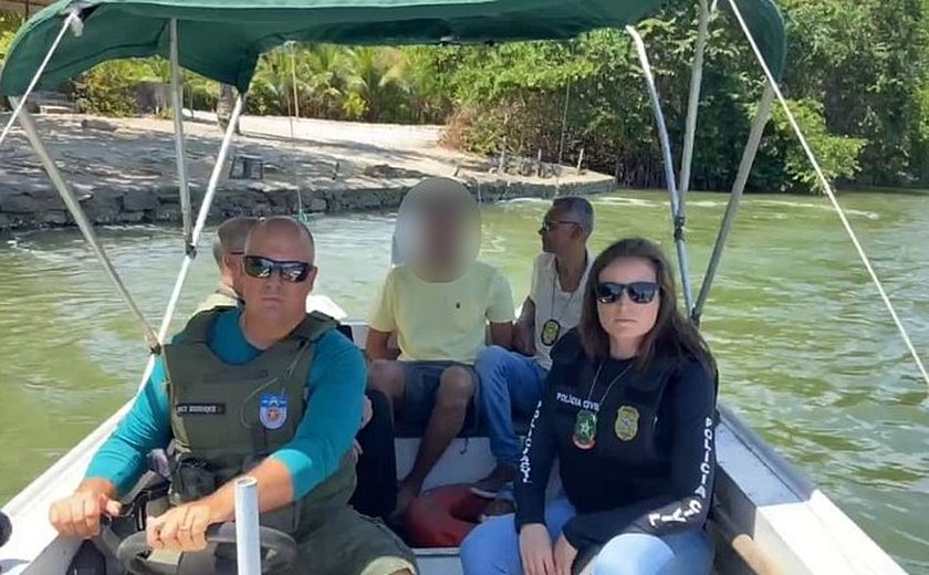 Suspeito de matar a ex-namorada é localizado e preso em ilha na Lagoa Mundaú