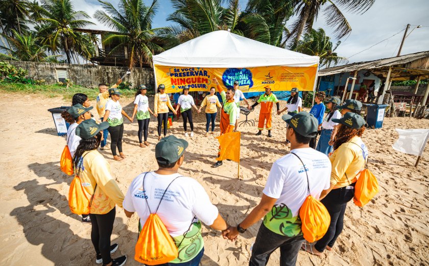 Dia Mundial da Limpeza: Prefeitura promove mutirão de limpeza na orla da capital