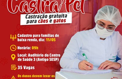 Secretaria de Saúde de Penedo realiza mais uma edição do Castra Pet
