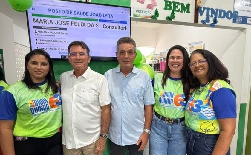 Prefeitura de Branquinha moderniza atendimentos com instalação dos painéis de chamada de pacientes nas Unidades de Saúde