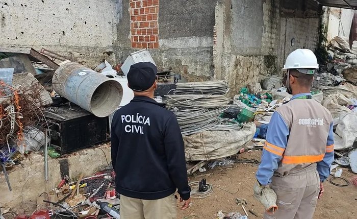 Operação policial recupera uma tonelada de cabos furtados da Equatorial