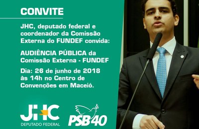 JHC convoca professores para audiência pública sobre os precatórios do Fundef dia 26 em Maceió