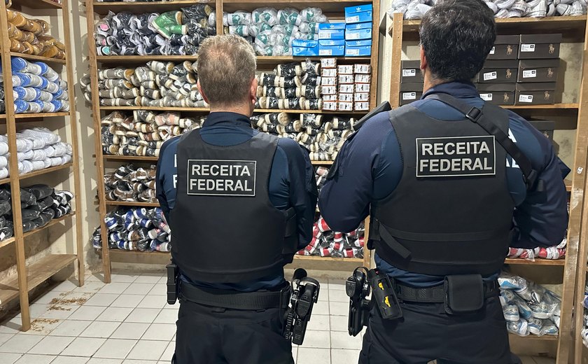 Operação Oitentão: Receita Federal apreende cerca de R$3 milhões em calçados falsificados em Maceió