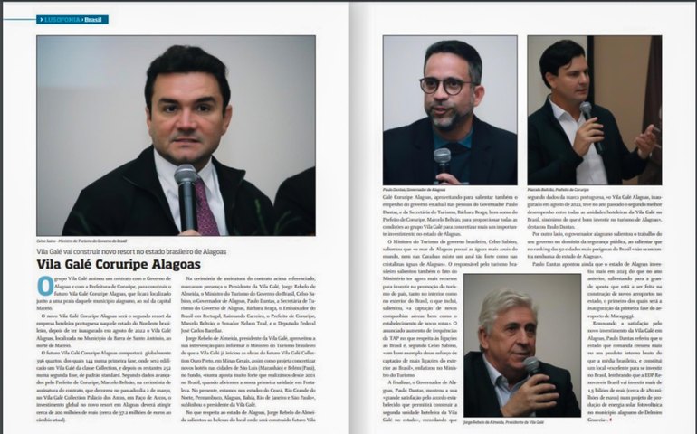 Revista portuguesa destaca empenho do Governo para instalação de mais um Vila Galé em Alagoas