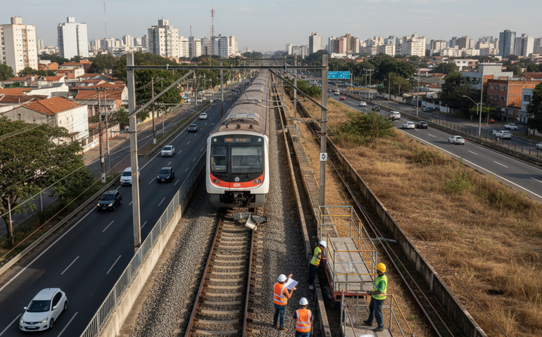 Trecho da Linha 8-Diamante é interditado após falha técnica em trem