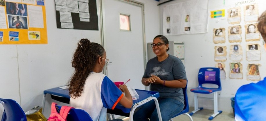 Ensino de Libras na Escola Municipal Padre Pinho. Foto: CAio Cruz/ Ascom Semed