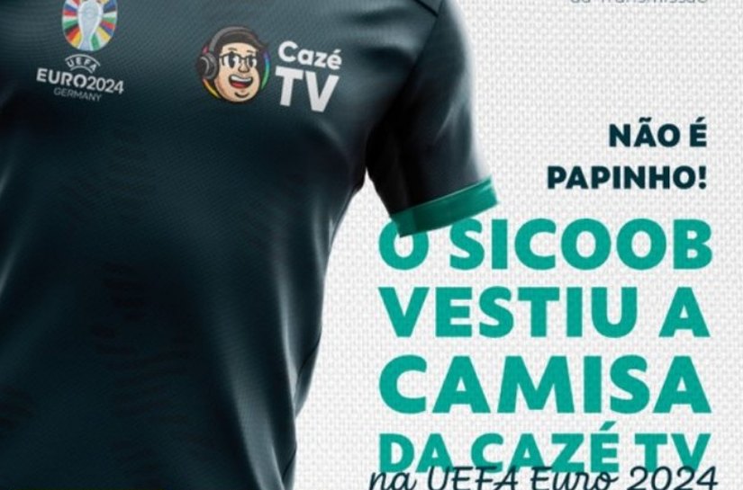 Sicoob patrocinará transmissão da Eurocopa 2024 na Cazé TV