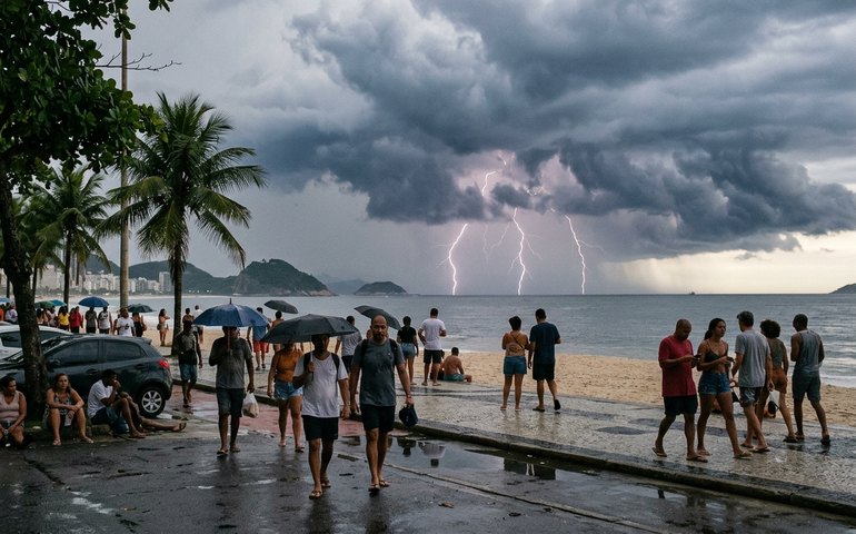 Verão no Rio termina com recorde de estresse térmico e mais de 7 mil raios