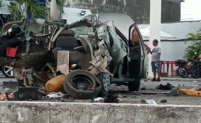Veículo foi destruído com explosão do sistema de GNV
