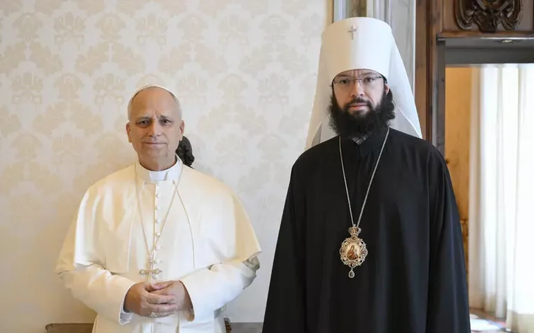 Papa Leão XIV recebe dirigente da Igreja Ortodoxa Russa