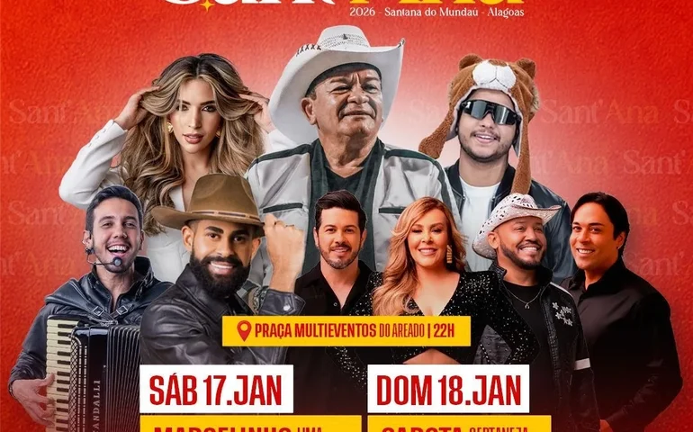 Festa de Santa Ana: Com artistas da terra e vasta programação, festa inicia nesta quinta (15) em Santana do Mundaú