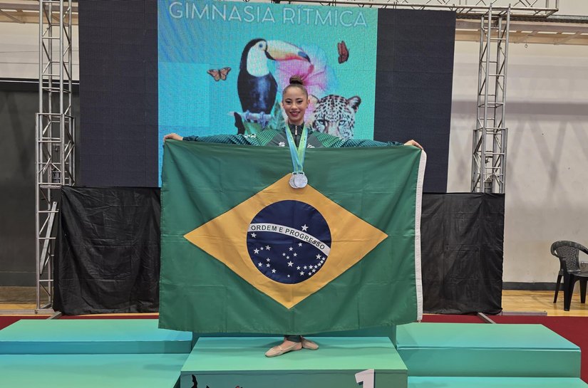 Com apoio da Selaj, atleta alagoana conquista cinco medalhas no Sul-Americano de Ginástica Rítmica