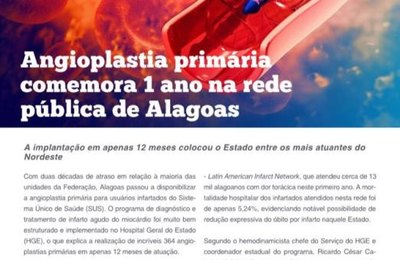 Programa Alagoano de tratamento do infarto ganha reconhecimento nacional