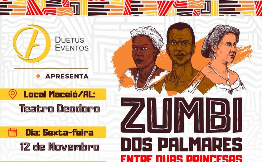 Espetáculo de dança “Zumbi dos Palmares entre duas princesas” é apresentado dia 12 de novembro, no Teatro Deodoro