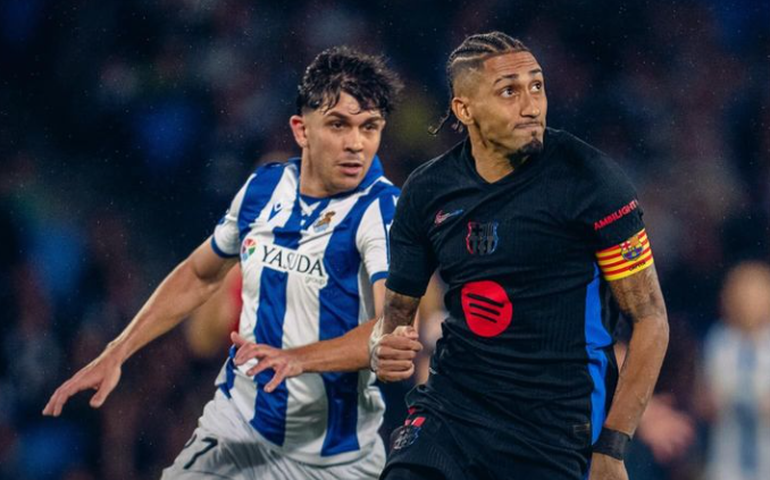 Sem Yamal e com Raphinha apagado, Barcelona perde para a Real Sociedad no Espanhol