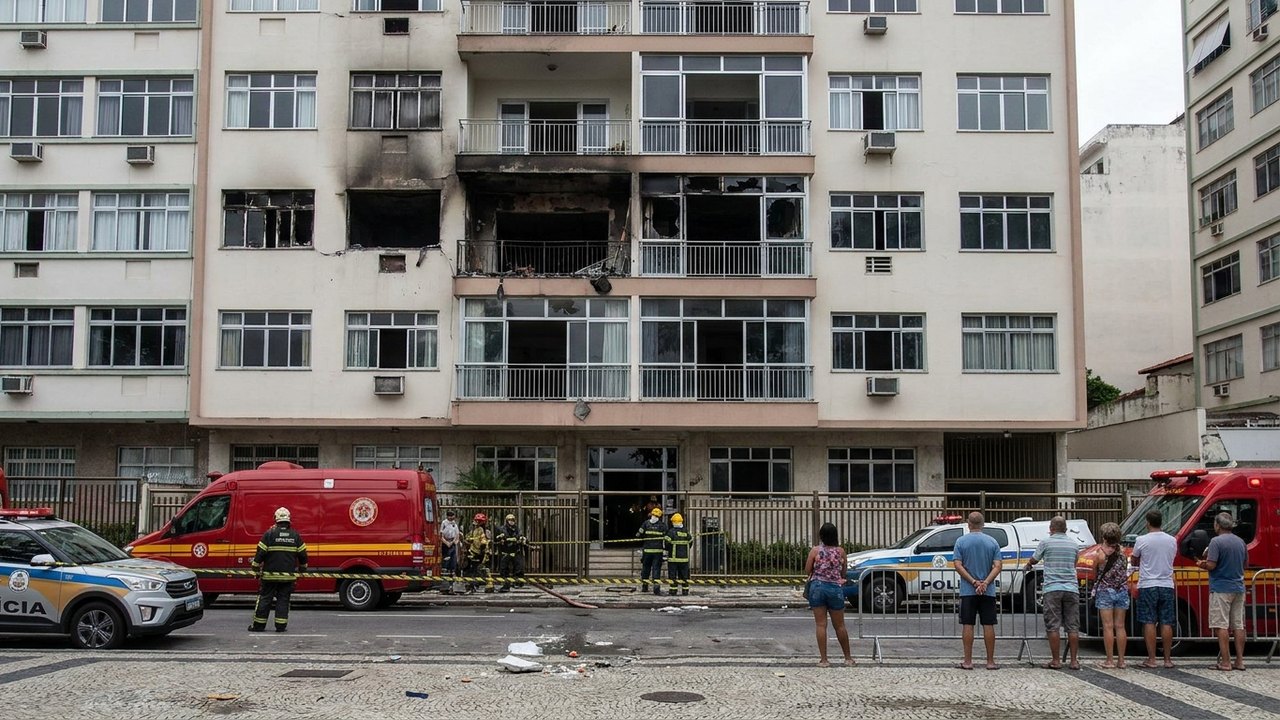 Explosão deixa quatro feridos em prédio de Copacabana