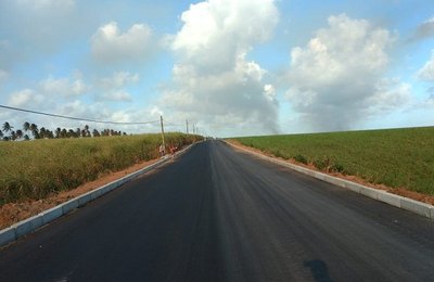 Coruripe: Segue acelerada a segunda etapa da obra de pavimentação da rodovia que liga Santa Terezinha a Bonsucesso