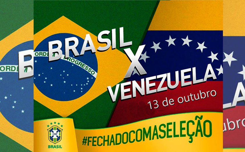 O Brasil enfrenta hoje a Venezuela por uma vaga na Copa de 2018