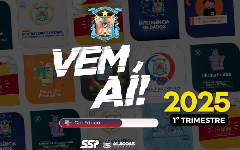 Chefia de Ensino da Segurança Pública divulga programação de cursos do 1º trimestre de 2025