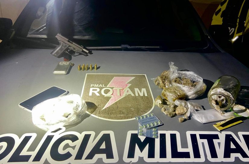 PM apreende 40 armas de fogo e quase 62Kg de drogas na última semana em Alagoas