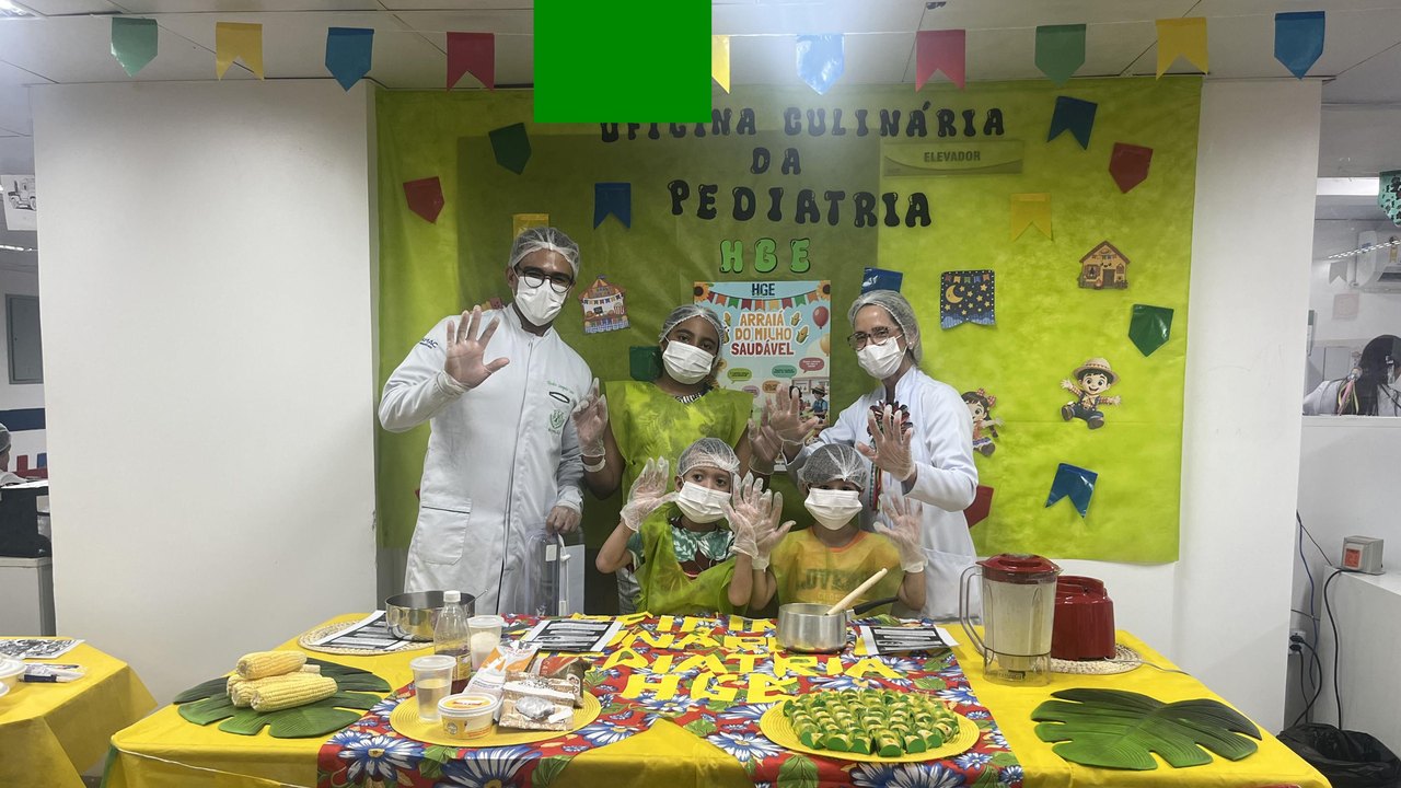 HGE promove Oficina de Culinária Junina e ensina crianças a preparar brigadeiro de milho