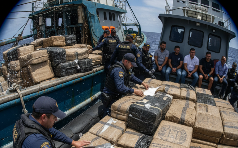 PF e polícia espanhola apreendem dez toneladas de cocaína em embarcação nas Ilhas Canárias