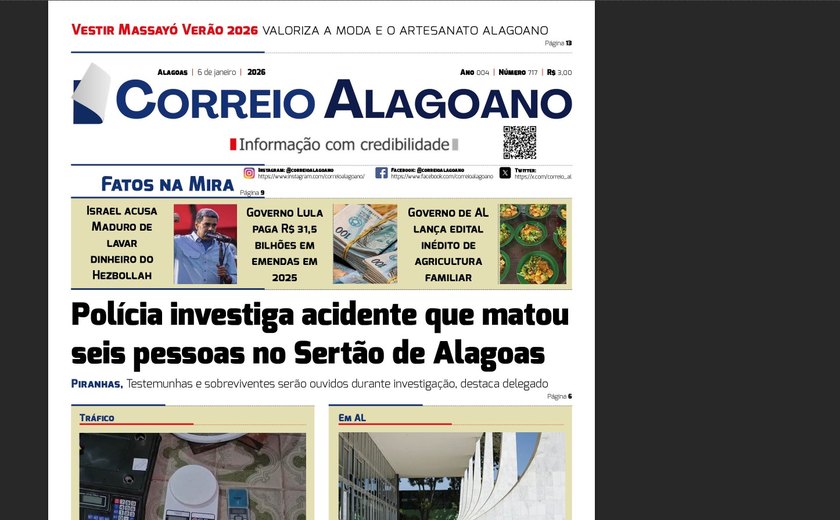 Polícia investiga acidente que matou seis pessoas no Sertão de Alagoas
