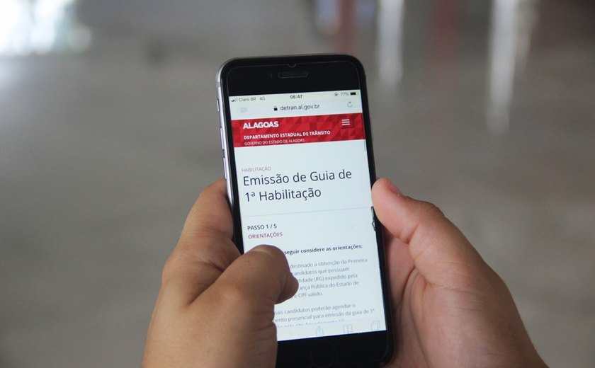 Detran/AL disponibiliza abertura de processo de primeira habilitação on-line