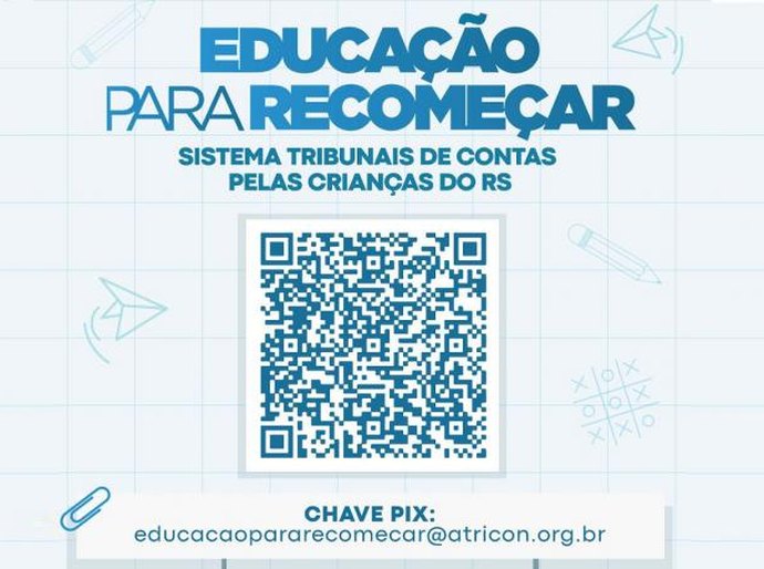 Ação 'Educação para Recomeçar' da Atricon visa auxiliar o estado do RS