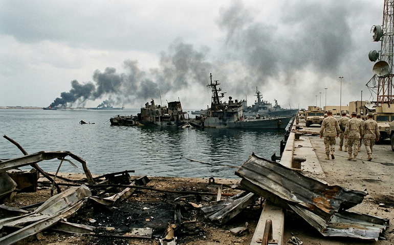 Trump afirma que EUA destruíram navios iranianos e cita ataque a telecomunicações