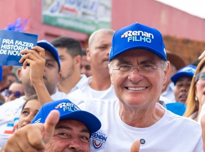 Renan Calheiros lidera disputa ao Senado no primeiro e segundo votos, aponta Falpe