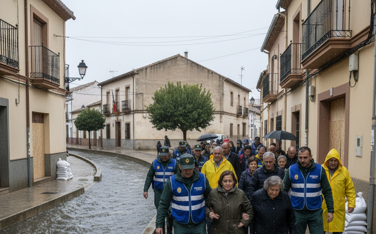 Cerca de 40 pessoas são resgatadas por risco de inundação na Espanha