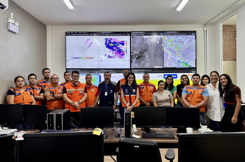 Semarh recebe visita de técnicos do Governo Federal para fortalecer sistema de alerta de desastres