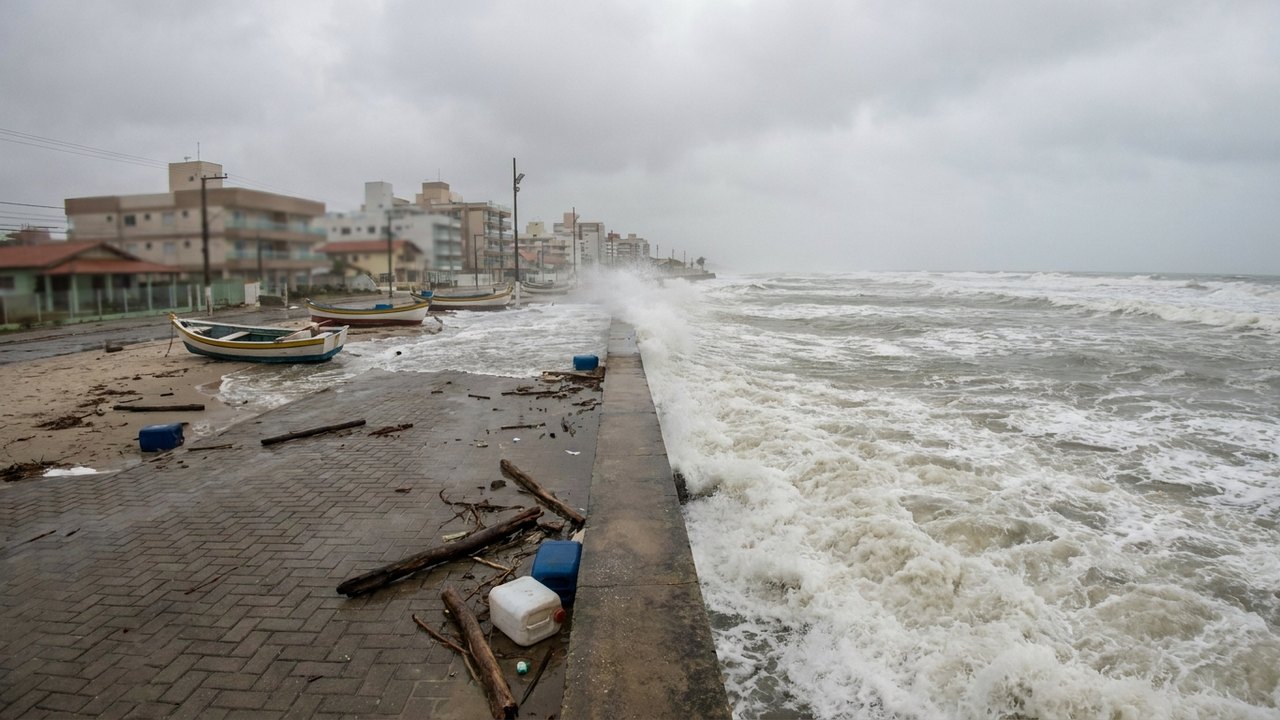 Tsunami no Brasil? Fenômeno é confirmado em SC após mar avançar sobre casas