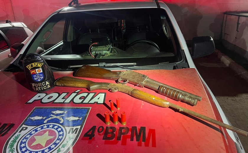 PM apreende 22 armas de fogo e 3,4 quilos de drogas em uma semana em Alagoas